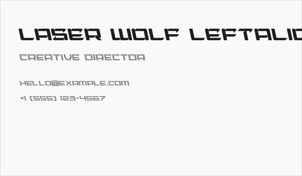 Laser Wolf Leftalic Business Card