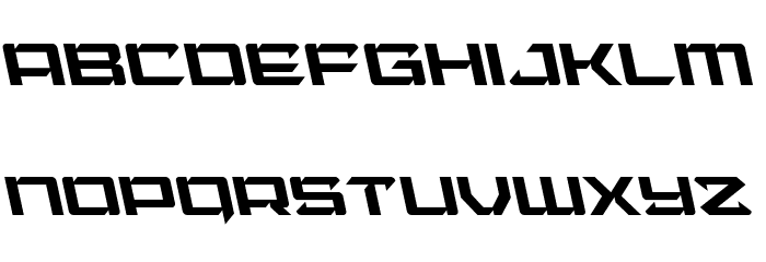 Laser Wolf Leftalic Font LOWERCASE
