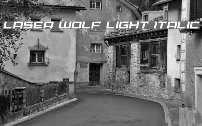 Laser Wolf Light Italic Font examples