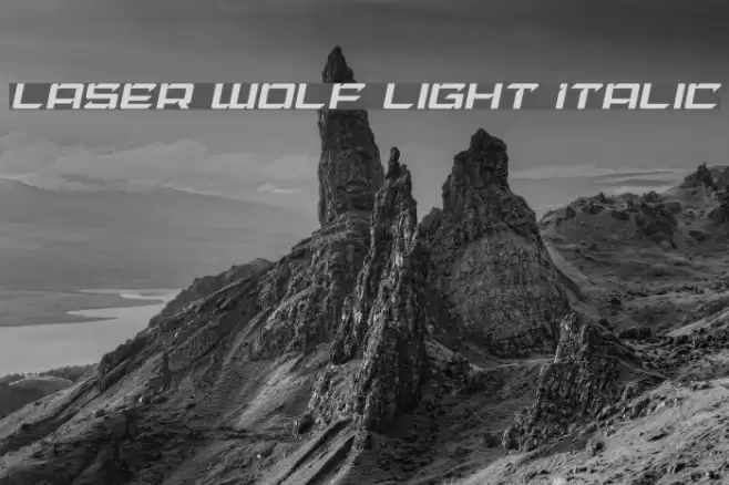 Laser Wolf Light Italic Font examples
