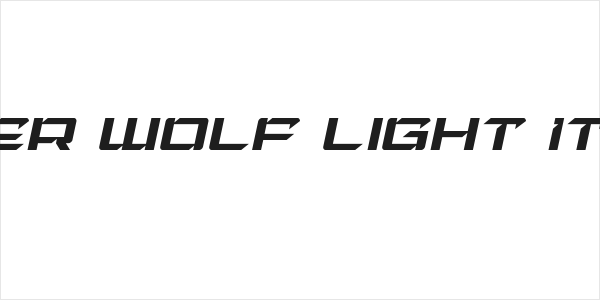 Laser Wolf Light Italic Logo