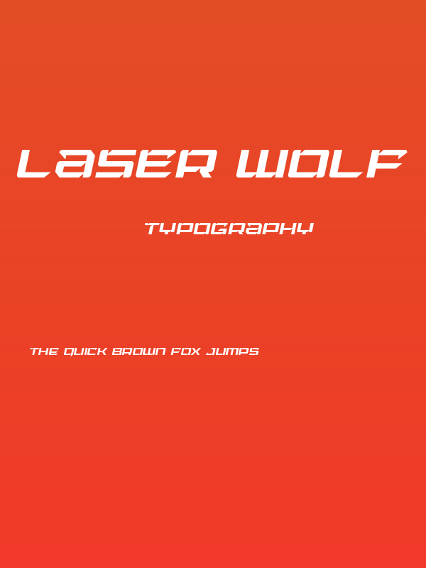 Laser Wolf Light Italic Poster