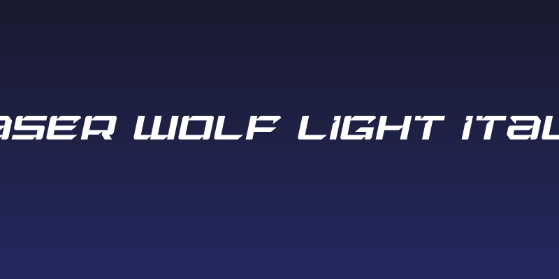 Laser Wolf Light Italic Social Header