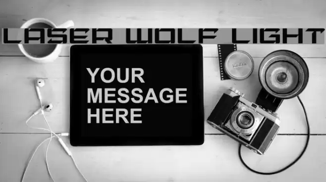 Laser Wolf Light Font examples