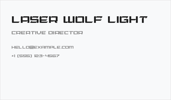 Laser Wolf Light Business Card