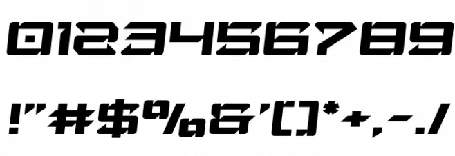 Laser Wolf Semi-Italic Font OTHER CHARS