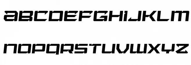 Laser Wolf Semi-Italic 字体 大写