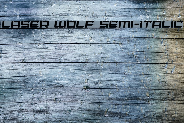 Laser Wolf Semi-Italic Example 2