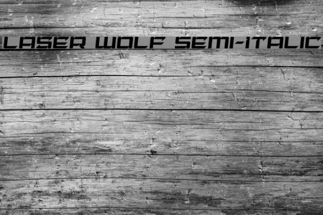 Laser Wolf Semi-Italic Font examples