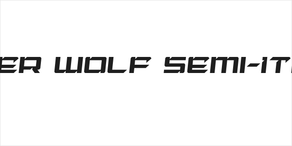 Laser Wolf Semi-Italic Logo