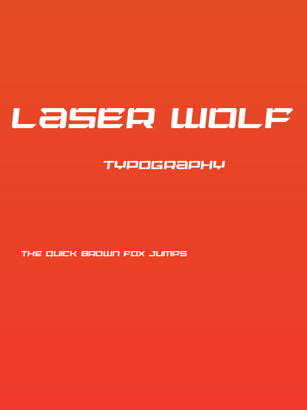 Laser Wolf Semi-Italic Poster