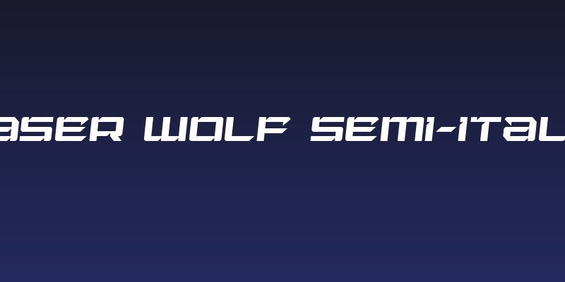 Laser Wolf Semi-Italic Social Header