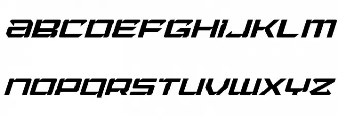 Laser Wolf Super-Italic 字体 大写