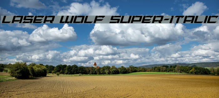 Laser Wolf Super-Italic Font examples
