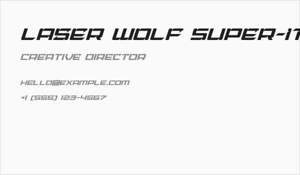 Laser Wolf Super-Italic Business Card