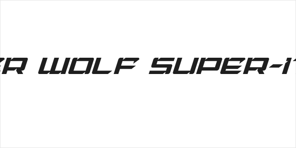 Laser Wolf Super-Italic Logo