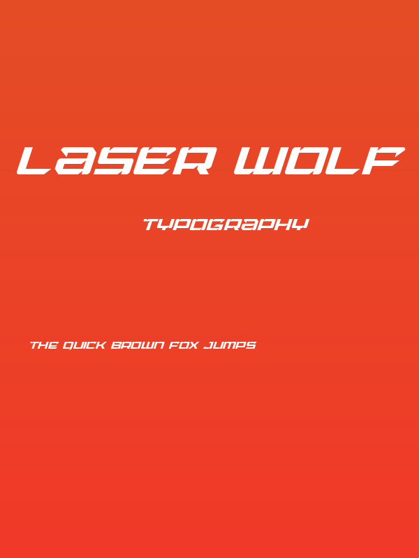 Laser Wolf Super-Italic Poster