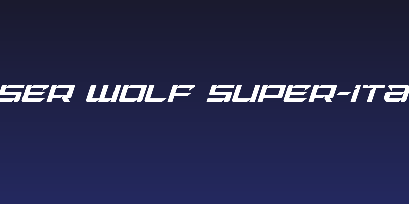 Laser Wolf Super-Italic Social Header