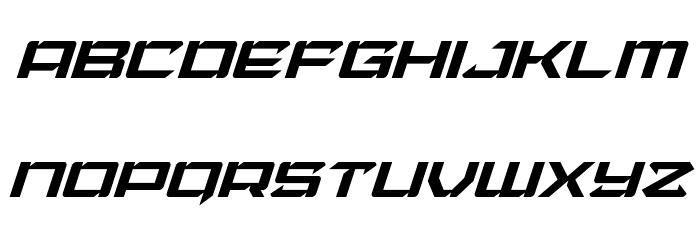 Laser Wolf Super-Italic Font LOWERCASE