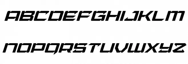 Laser Wolf Super-Italic फ़ॉन्ट लोअरकेस