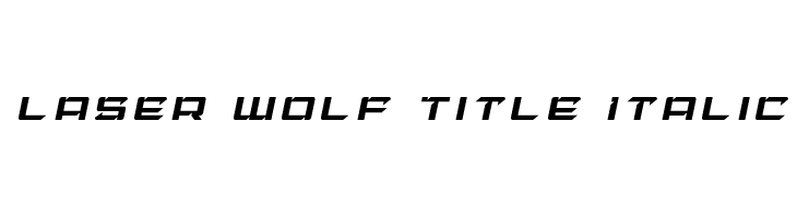 Laser Wolf Title Italic  Free Fonts Download