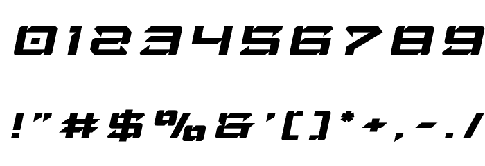 Laser Wolf Title Italic Font OTHER CHARS