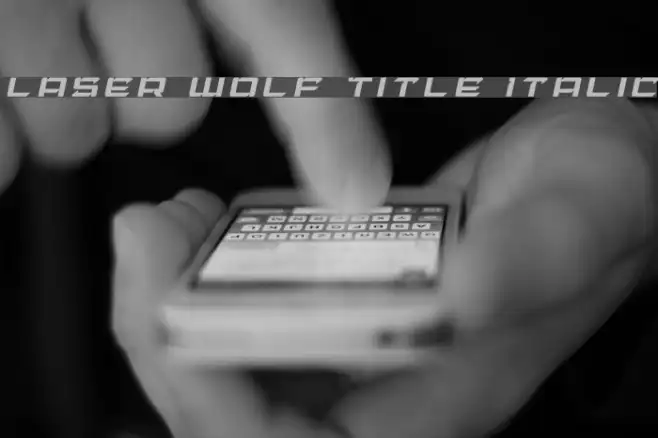 Laser Wolf Title Italic Example 1