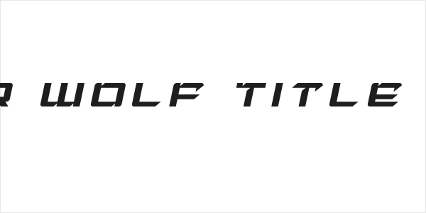 Laser Wolf Title Italic Logo