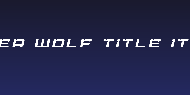 Laser Wolf Title Italic Social Header
