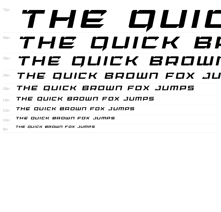 Laser Wolf Title Italic Waterfall