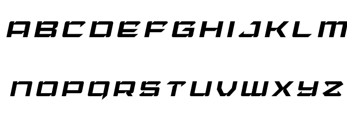 Laser Wolf Title Italic Font LOWERCASE