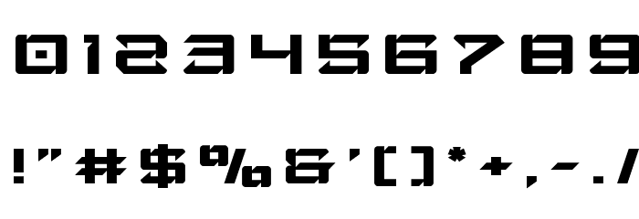Laser Wolf Title Font OTHER CHARS