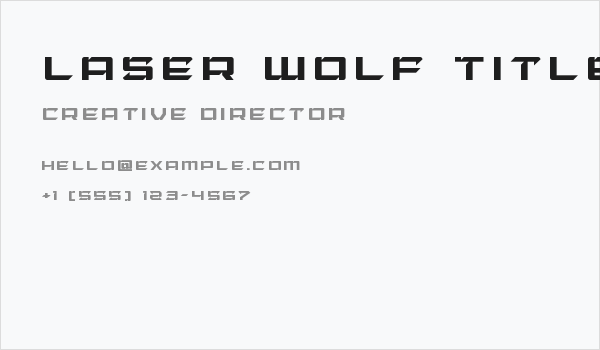 Laser Wolf Title Business Card