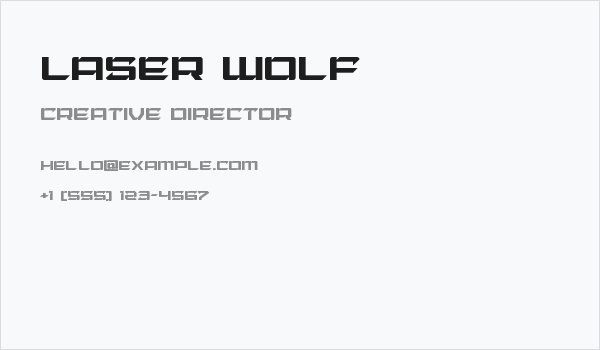 Laser Wolf Business Card