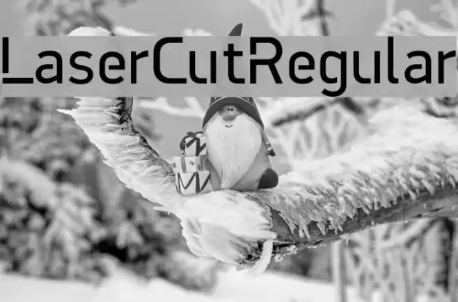 LaserCutRegular Font examples