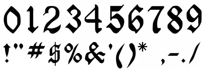 LaserLondon Regular Font OTHER CHARS