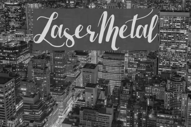 LaserMetal Font examples