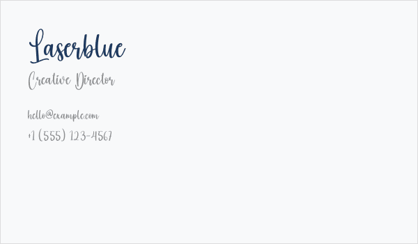 Laserblue Business Card