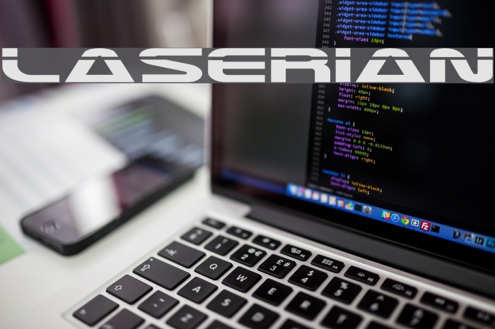 Laserian Font examples
