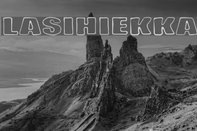 Lasihiekka Font examples