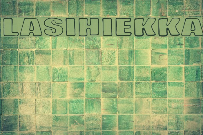 Lasihiekka Font examples