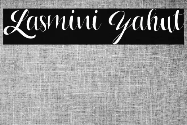 Lasmini Yahut Font examples