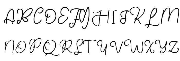 Lassie Font UPPERCASE