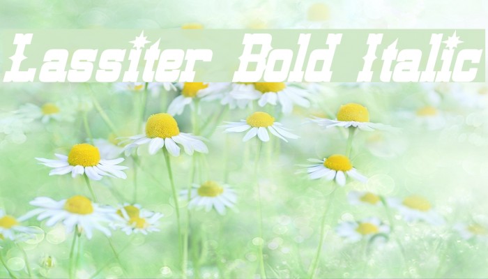 Lassiter Bold Italic Font examples