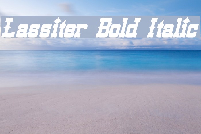 Lassiter Bold Italic Font examples