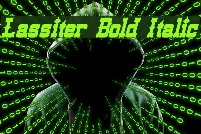 Lassiter Bold Italic Font examples