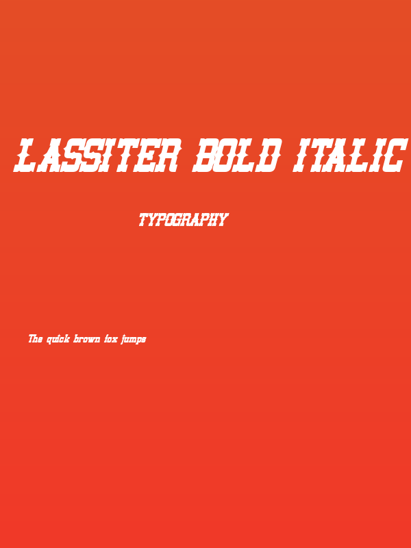 Lassiter Bold Italic Poster