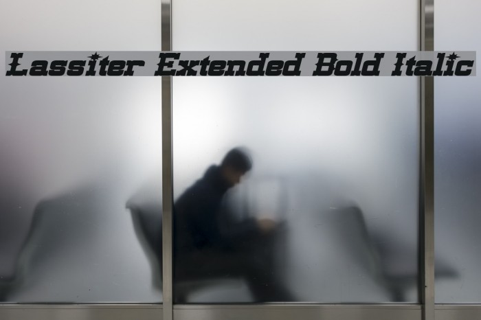 Lassiter Extended Bold Italic Font examples