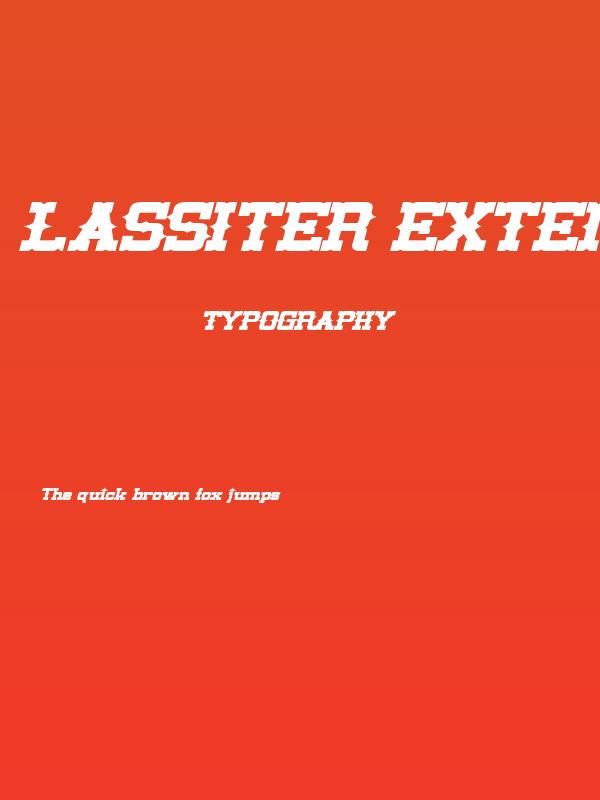 Lassiter Extended Bold Italic Poster