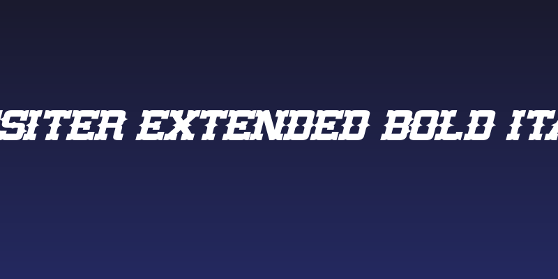 Lassiter Extended Bold Italic Social Header